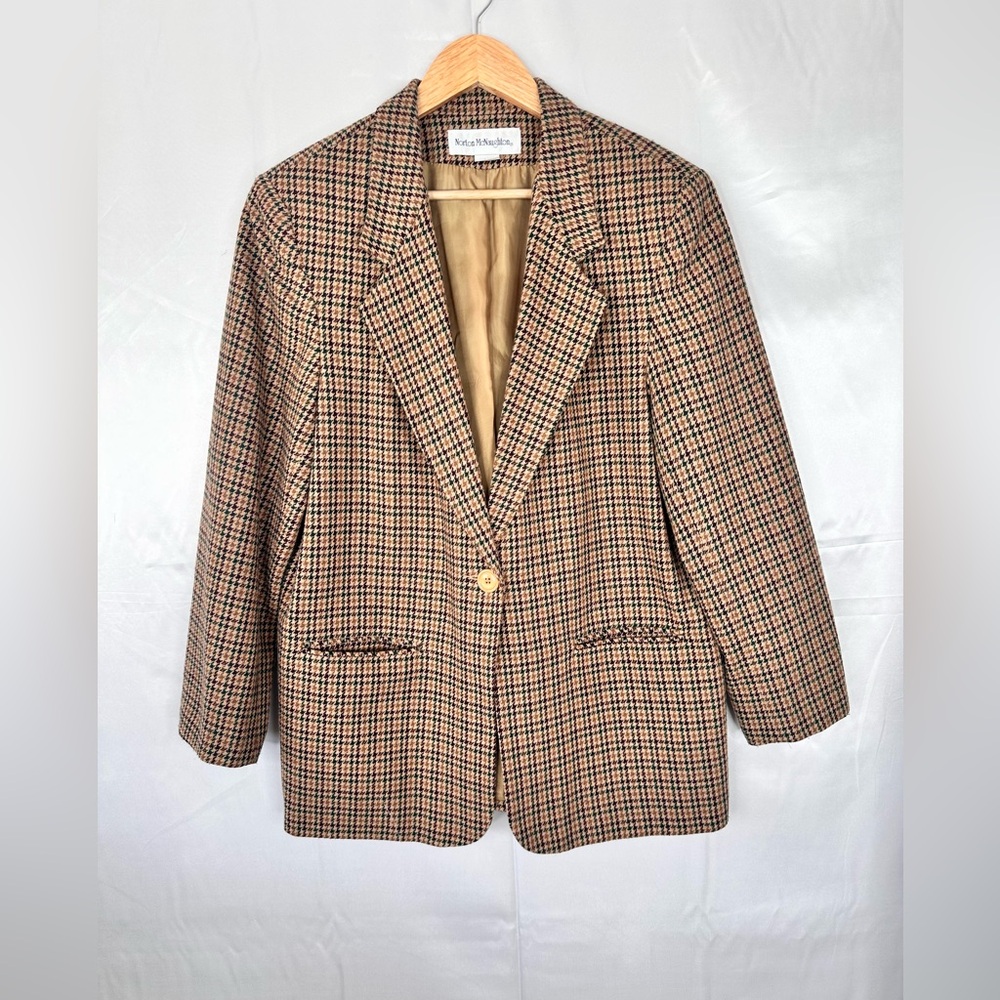 Norton McNaughton Textured‎ Wool Blend Fabric Blazer Size 14